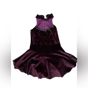 Charming Kids Dance Costume in Deep Purple